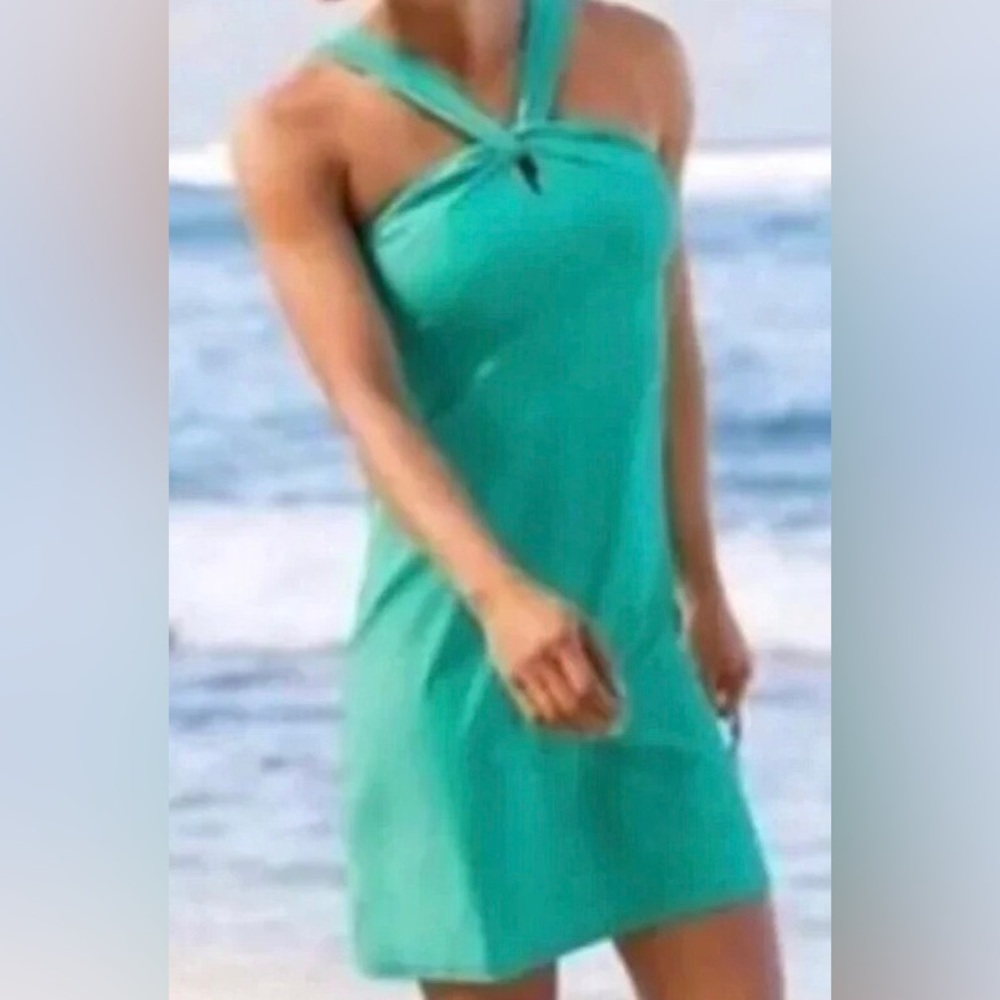 Athleta Turquoise Swim Dress with Back Tie Women’s Size Medium